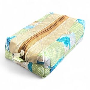 Quilted Floral Cosmetic Bag